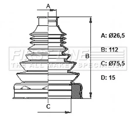  FIRST LINE Drive Shaft Cv Boot Kit