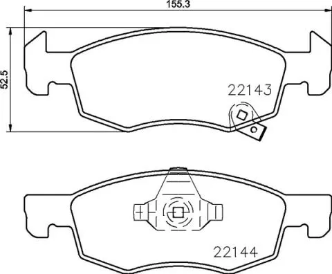 ABS Brake Pad Set, disc brake (9084)