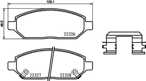 ABS Brake Pad Set, disc brake (9088)