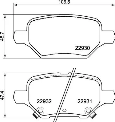 ABS Brake Pad Set, disc brake (9099)
