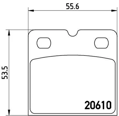 ABS Brake Pad Set, disc parking brake (P 02 001)