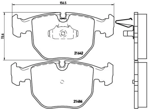 ABS Brake Pad Set, disc brake (P 06 021)