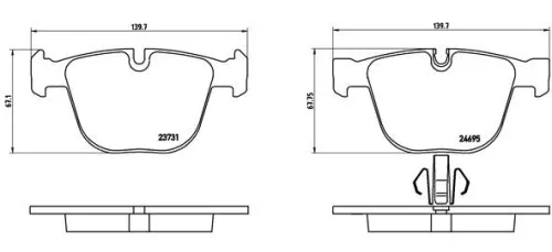 ABS Brake Pad Set, disc brake (P 06 053)