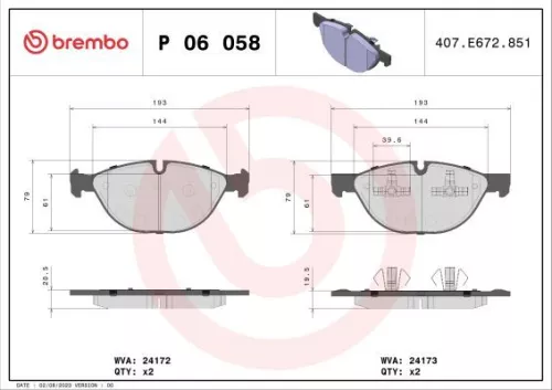 ABS Brake Pad Set, disc brake (P 06 058)