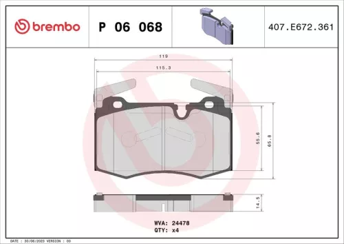 ABS Brake Pad Set, disc brake (P 06 068)