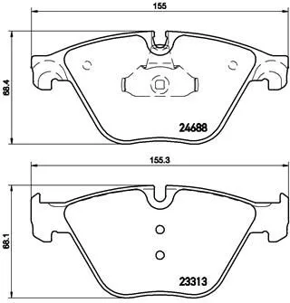 ABS Brake Pad Set, disc brake (P 06 074)