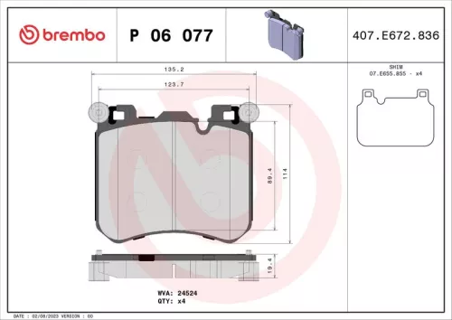 ABS Brake Pad Set, disc brake (P 06 077)