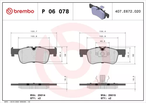 ABS Brake Pad Set, disc brake (P 06 078)