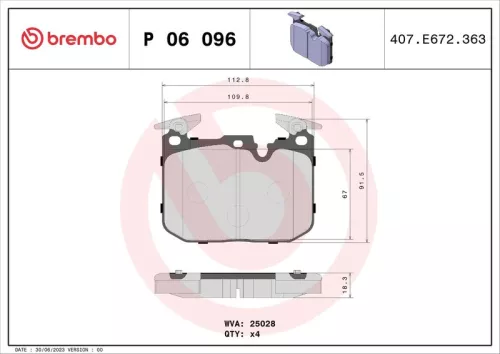 ABS Brake Pad Set, disc brake (P 06 096)