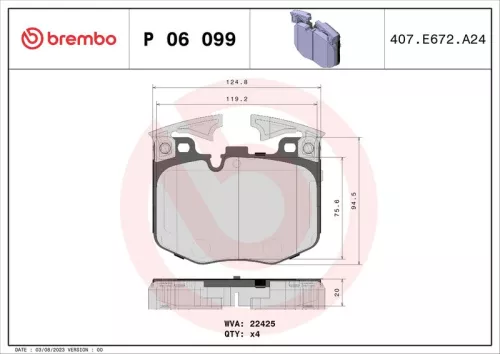 ABS Brake Pad Set, disc brake (P 06 099)
