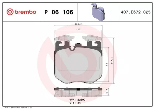 ABS Brake Pad Set, disc brake (P 06 106)