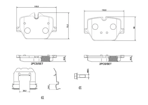 ABS Brake Pad Set, disc brake (P 06 116)