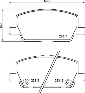 ABS Brake Pad Set, disc brake (P 07 012)