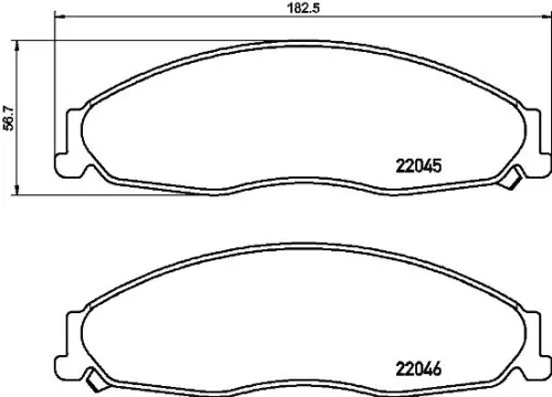 ABS Brake Pad Set, disc brake (P 09 011)