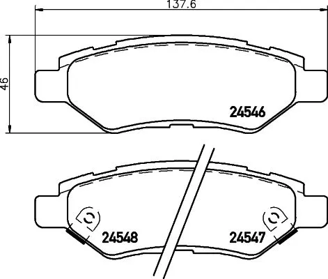 ABS Brake Pad Set, disc brake (P 09 014)