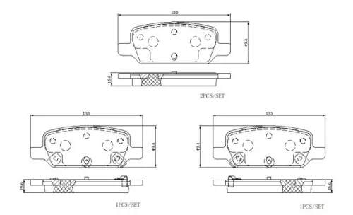 ABS Brake Pad Set, disc brake (P 09 027E)