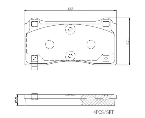 ABS Brake Pad Set, disc brake (P 09 028E)