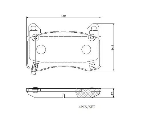 ABS Brake Pad Set, disc brake (P 09 029E)