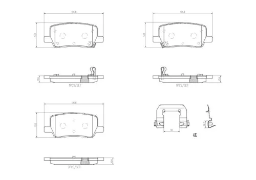 ABS Brake Pad Set, disc brake (P 09 032)