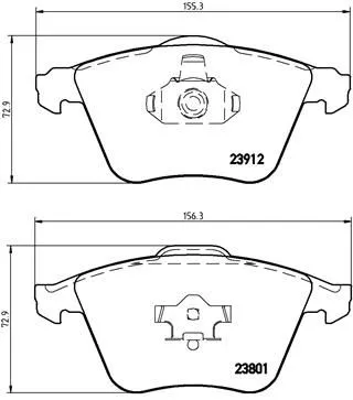 ABS Brake Pad Set, disc brake (P 10 012)