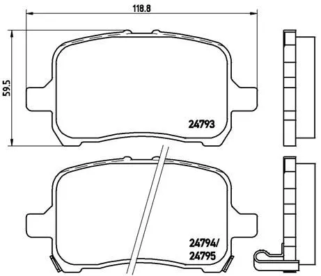 ABS Brake Pad Set, disc brake (P 10 015)