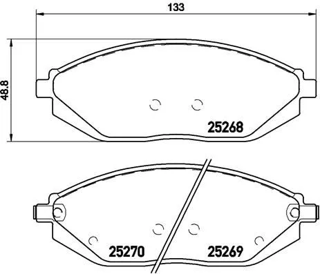ABS Brake Pad Set, disc brake (P 10 054)