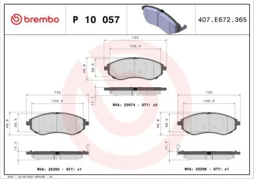ABS Brake Pad Set, disc brake (P 10 057)