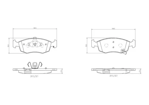 ABS Brake Pad Set, disc brake (P 11 031)