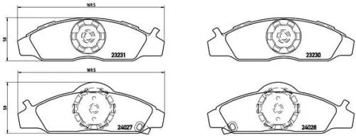 ABS Brake Pad Set, disc brake (P 15 008)