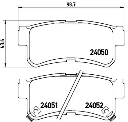 ABS Brake Pad Set, disc brake (P 15 009)