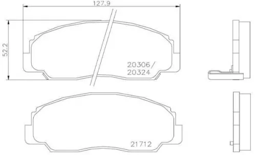 ABS Brake Pad Set, disc brake (P 16 012)