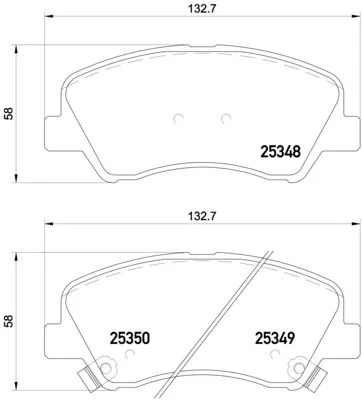 ABS Brake Pad Set, disc brake (P 18 025)
