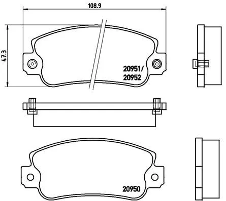 ABS Brake Pad Set, disc brake (P 23 013)