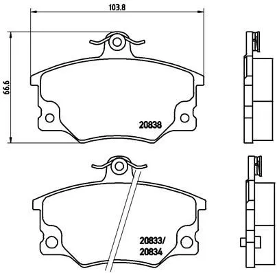 ABS Brake Pad Set, disc brake (P 23 017)
