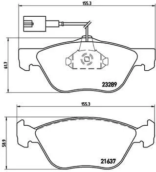 ABS Brake Pad Set, disc brake (P 23 077)