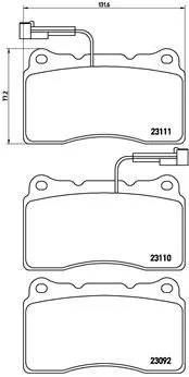 ABS Brake Pad Set, disc brake (P 23 078)