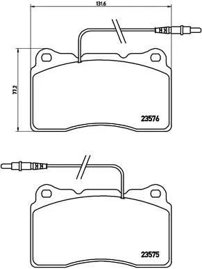 ABS Brake Pad Set, disc brake (P 23 082)