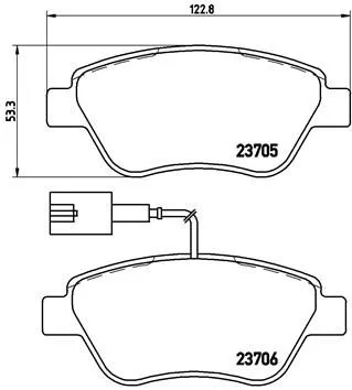 ABS Brake Pad Set, disc brake (P 23 085)