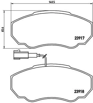 ABS Brake Pad Set, disc brake (P 23 091)