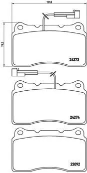ABS Brake Pad Set, disc brake (P 23 098)