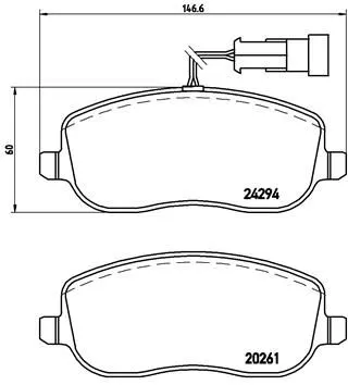 ABS Brake Pad Set, disc brake (P 23 100)