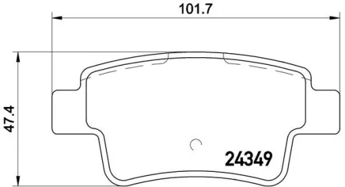 ABS Brake Pad Set, disc brake (P 23 104)