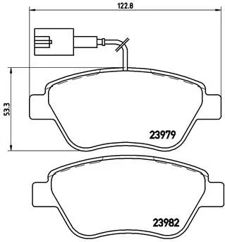 ABS Brake Pad Set, disc brake (P 23 108)