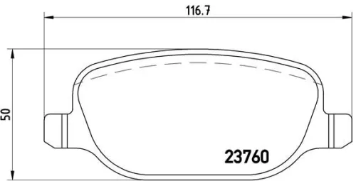ABS Brake Pad Set, disc brake (P 23 109)