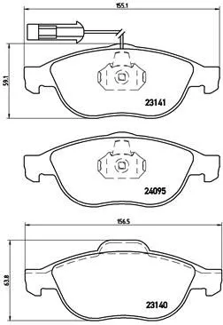 ABS Brake Pad Set, disc brake (P 23 114)