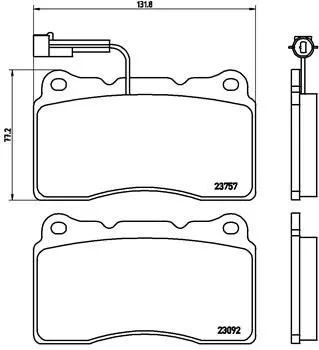 ABS Brake Pad Set, disc brake (P 23 115)