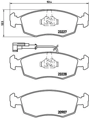 ABS Brake Pad Set, disc brake (P 23 121)