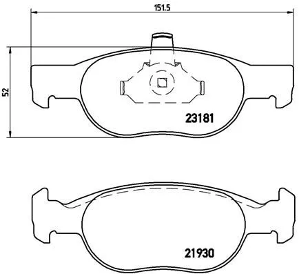ABS Brake Pad Set, disc brake (P 23 125)