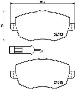 ABS Brake Pad Set, disc brake (P 23 127)