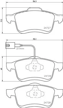 ABS Brake Pad Set, disc brake (P 23 130)